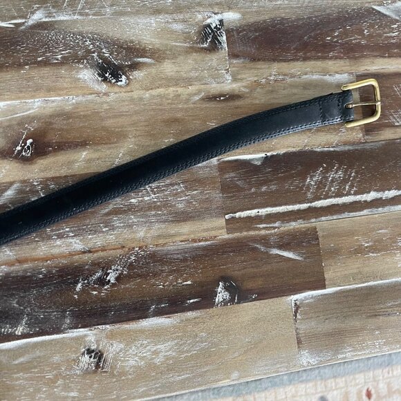 Oleg Cassini Vintage Glove Leather Black Belt Size 38 - Picture 9 of 16